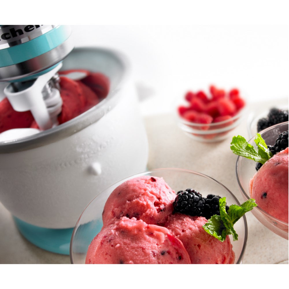 cream machine kitchenaid mixer ice cream attachment directions