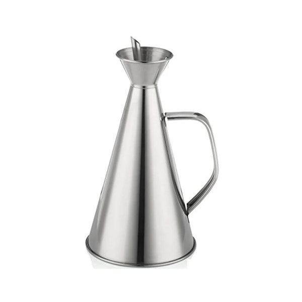 Stainless Steel Oil Can with Drip Stop pourer