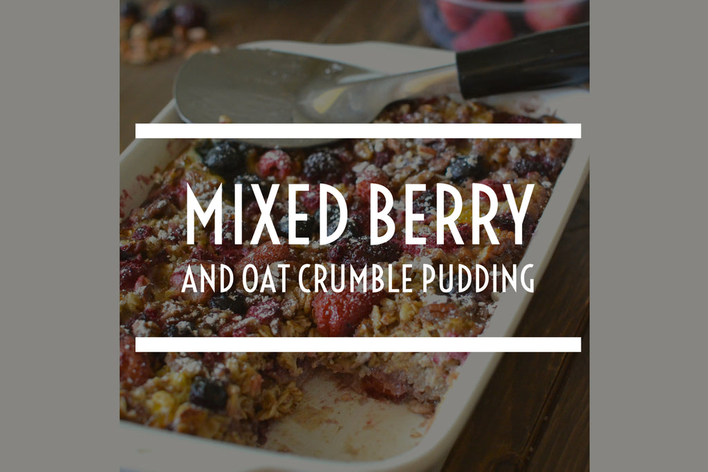 Mixed Berry and Oat Crumble Pudding