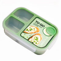 LocknLock To-Go 3 Compartment Lunch Box with Mini Sauce Pot