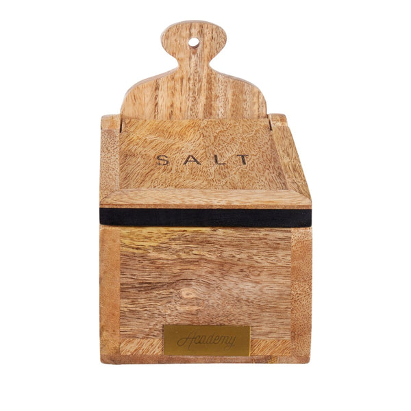 Academy James wooden Salt Box with Spoon