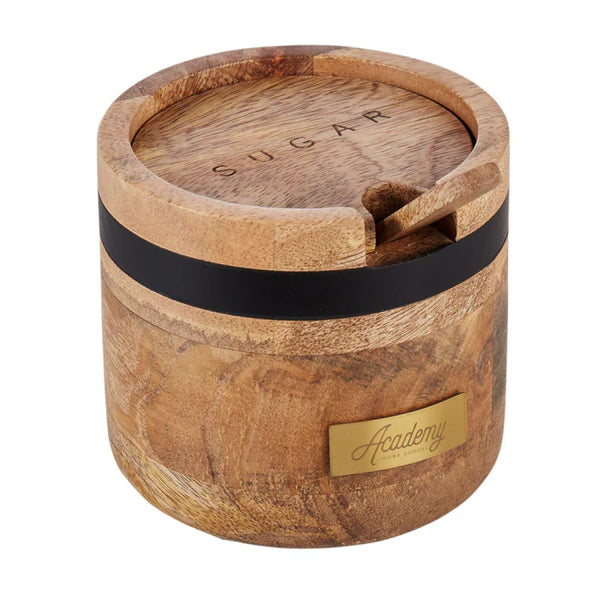 Academy James Wooden Sugar Bowl & Spoon