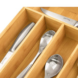 St. Clare Premium Bamboo 5 Compartment Drawer Organizer