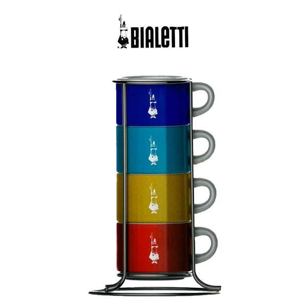 Bialetti Cappuccino Stackable Mugs 4 Piece Set