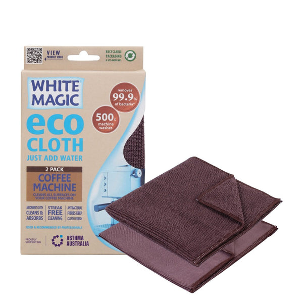 White Magic Eco Cloth Coffee Machine 2pk