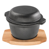 Pyrolux Pyrocast 11.8cm Garlic Pot with Maple Tray