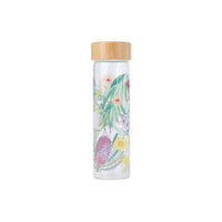 Maxwell & Williams Royal Botanic Gardens Native Blooms Glass Water Bottle 550ML