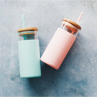 Avanti Glass Tumblers with Straw 500ml