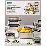 Glasslock Chef Topf Range Microwaveable Steel Containers