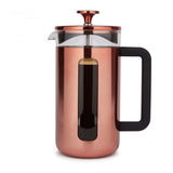 La Cafetiere Pisa Coffee Press Stainless Steel Copper Finish