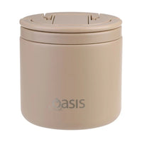 Oasis Stainless Steel Double Wall Insulated Food Flask With Quick Release Lid & Spork 550ml
