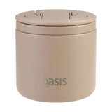 Oasis Stainless Steel Double Wall Insulated Food Flask With Quick Release Lid & Spork 550ml