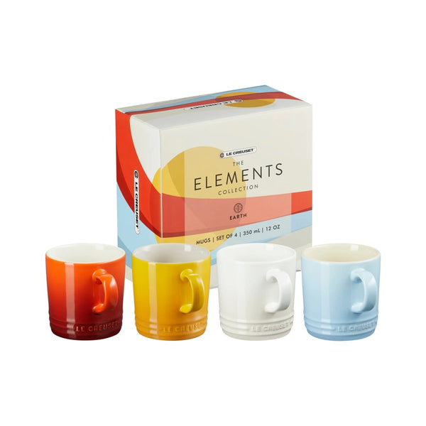 Le Creuset Stoneware Elements Set of 4 Mugs
