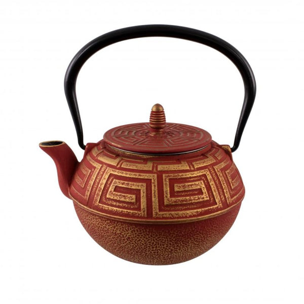 Avanti Cast Iron Majestic Teapot Red/Gold - 1.2 Litre