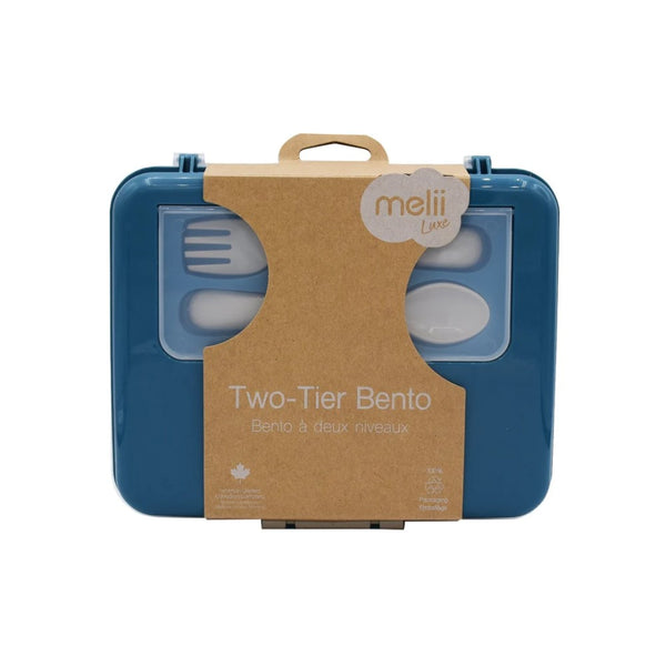Melii Luxe Two Tier Bento Box with Utensils