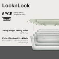 Lock & Lock 'Nestopia' 5 Pce Storage Set