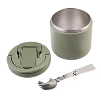 Oasis Stainless Steel Double Wall Insulated Food Flask With Quick Release Lid & Spork 550ml