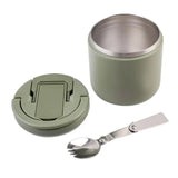 Oasis Stainless Steel Double Wall Insulated Food Flask With Quick Release Lid & Spork 550ml