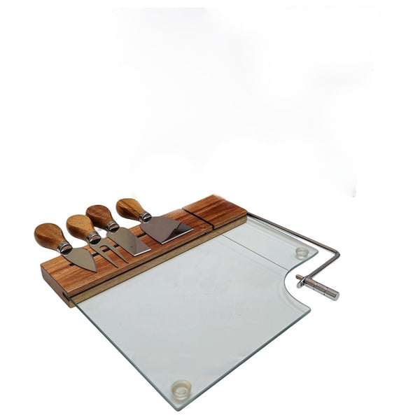 Ost & Vin Glass and Wire 5 Piece Cheese Set