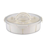 Pizzazz Round 9 Compartment Grazing Box With Carry Handle