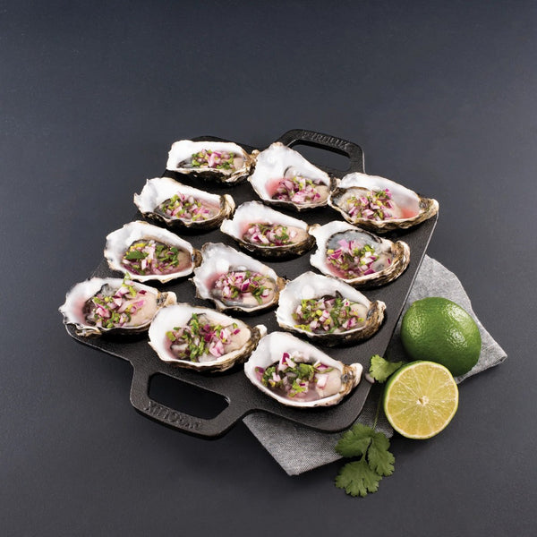 Pyrolux Pyrocast 12 slot Cast Iron Oyster Tray