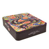 Banksia Red Aboriginal Art Unity Collectable Tin Contains Australian Jersey Caramel Fudge Design By Artist Polly Wilson