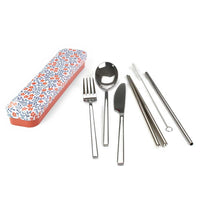 Carry your Cutlery Set - Stainless Steel 6 Piece Set in Tin Assorted Designs