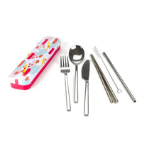 Carry your Cutlery Set - Stainless Steel 6 Piece Set in Tin Assorted Designs