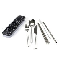 Carry your Cutlery Set - Stainless Steel 6 Piece Set in Tin Assorted Designs