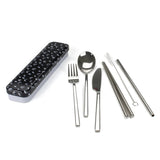 Carry your Cutlery Set - Stainless Steel 6 Piece Set in Tin Assorted Designs