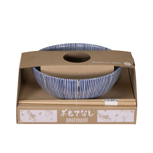 Omotenashi Some Tokusa Ramen bowl & Chopsticks Gift Set