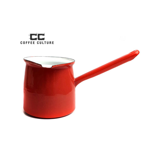 Coffee Culture Enamel Turkish Coffee Pot
