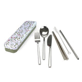 Carry your Cutlery Set - Stainless Steel 6 Piece Set in Tin Assorted Designs