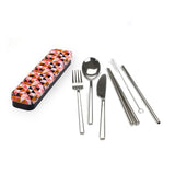 Carry your Cutlery Set - Stainless Steel 6 Piece Set in Tin Assorted Designs