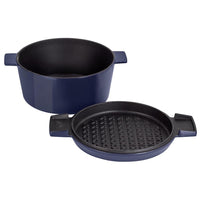 Stanley Rogers Cast Iron & Enamel French Oven Grill Duo