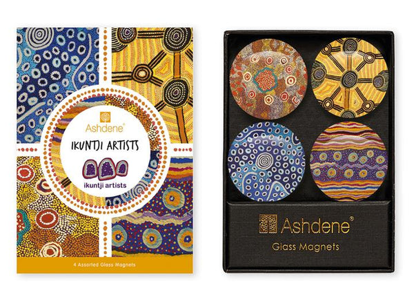 Ashdene Ikuntji Artists Glass Magnet Set 4 Pce