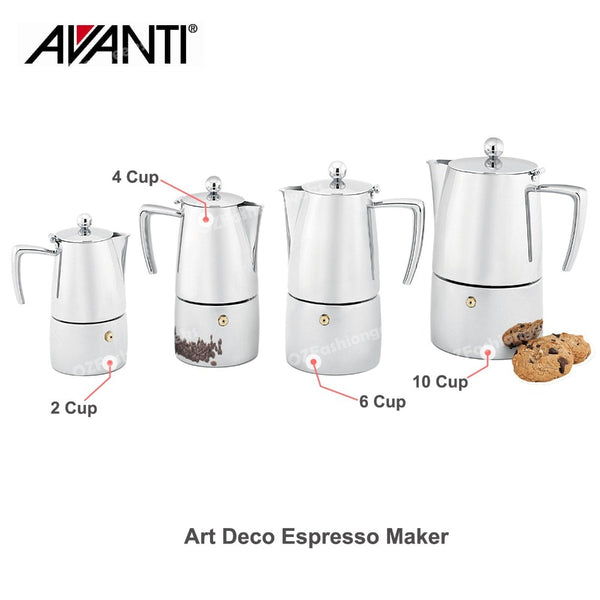Avanti Art Deco Espresso Makers (Various Sizes)
