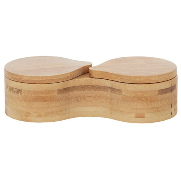 Casa Regalo Bala Bamboo Condiment Pots