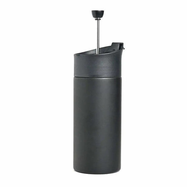 Coffee Culture Double Wall Travel French Press/Plunger & Sipper Matt Black 350ml