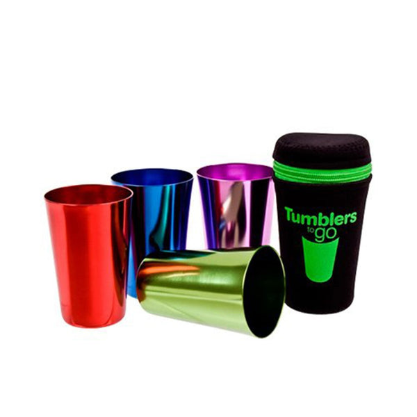 DLine Portable Retro 'Tumblers to Go' - sets of 4