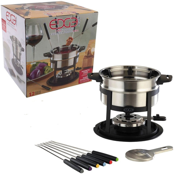 Edge Stainless Steel Fondue Set