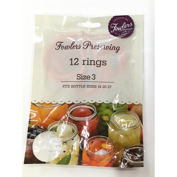 Fowlers Preserving Rings Size #3, Pack of 12