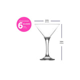 LAV Misket Martini Glasses175ml Set of 6