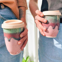 Pottery for the Planet hand made Travel Mugs - Assorted Designs