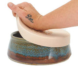 Pottery for Planet Hand made Ceramic Travel Bowls with Silicone Lids - Assorted