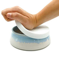 Pottery for Planet Hand made Ceramic Travel Bowls with Silicone Lids - Assorted
