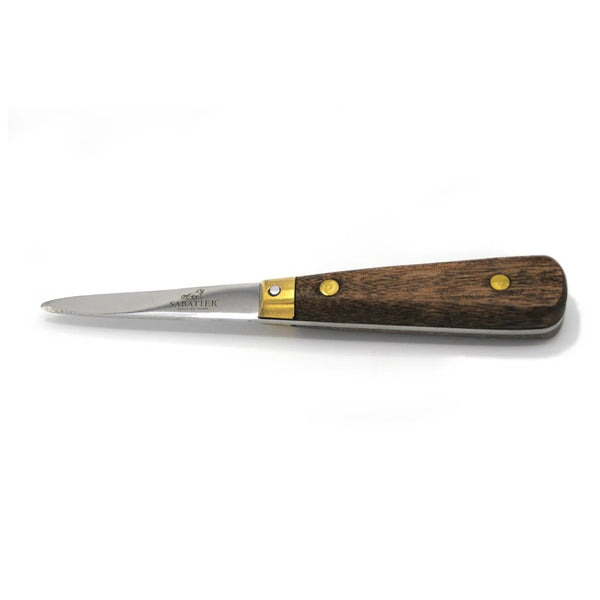 La Fourmi Sabatier Oyster Shucking Knife with Wooden Handle & Brass Rivets