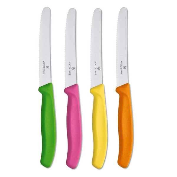 Victorinox - 11cm Steak/Tomato Round Tip Knife - Assorted Colours