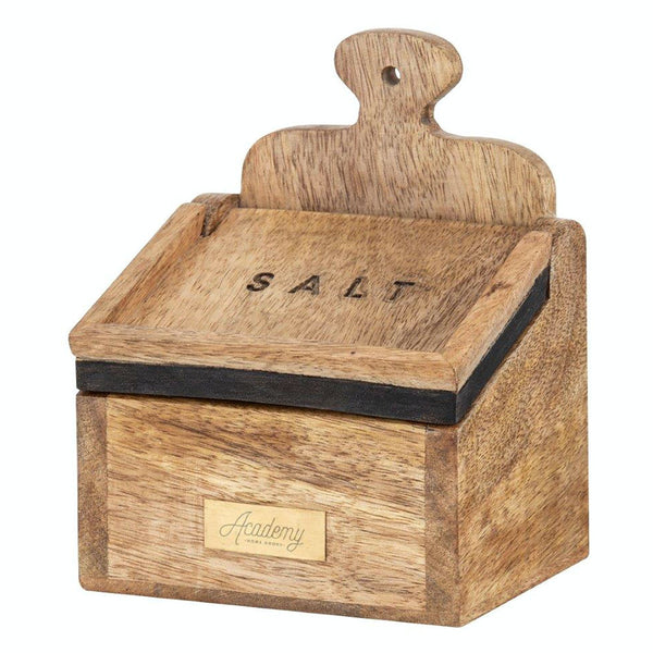 Academy James wooden Salt Box with Spoon