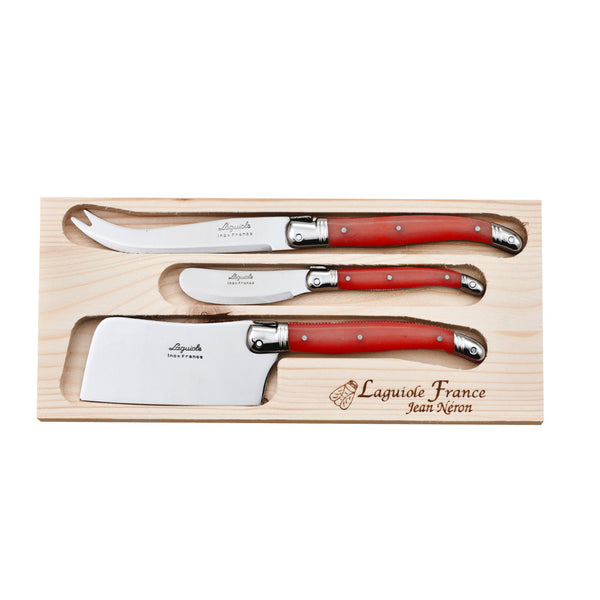 Laguiole Jean Neron Cheese Knife Set 3 Piece